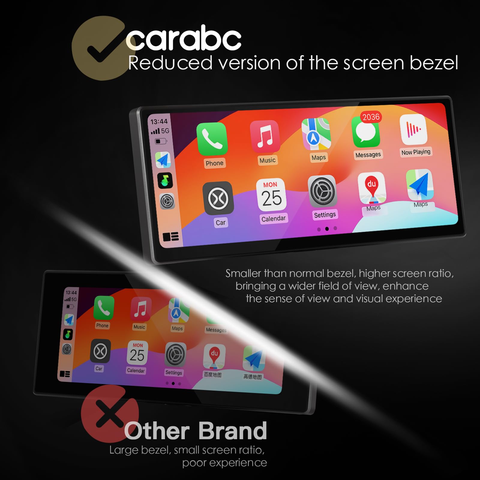 Amazon.co.jp: CARABC D808 Carplay Screen for Car 8.8Inch Built-in